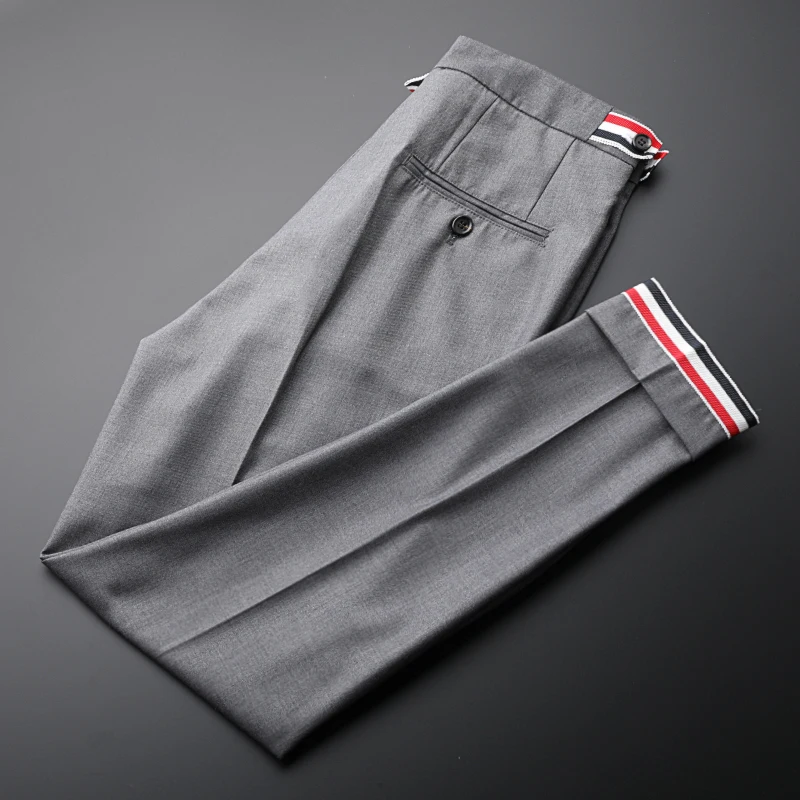 Spring and summer suit pants TB men's and women's nine-point pants slim business casual trousers iron-free trousers tide