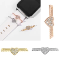 love heart watchband charms for iwatch silicone bracelet ring jewelry charm nails accessories for smart watch strap small charms