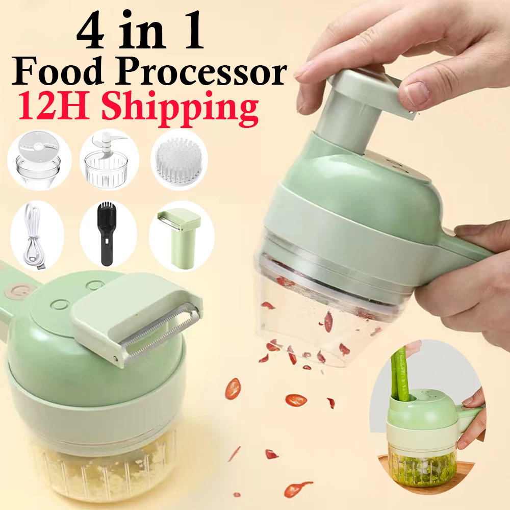 

Electric Food Processors Multifunctional Vegetable Cutter Slicer Handheld Garlic Grinder Wireless Vegetable Chopper