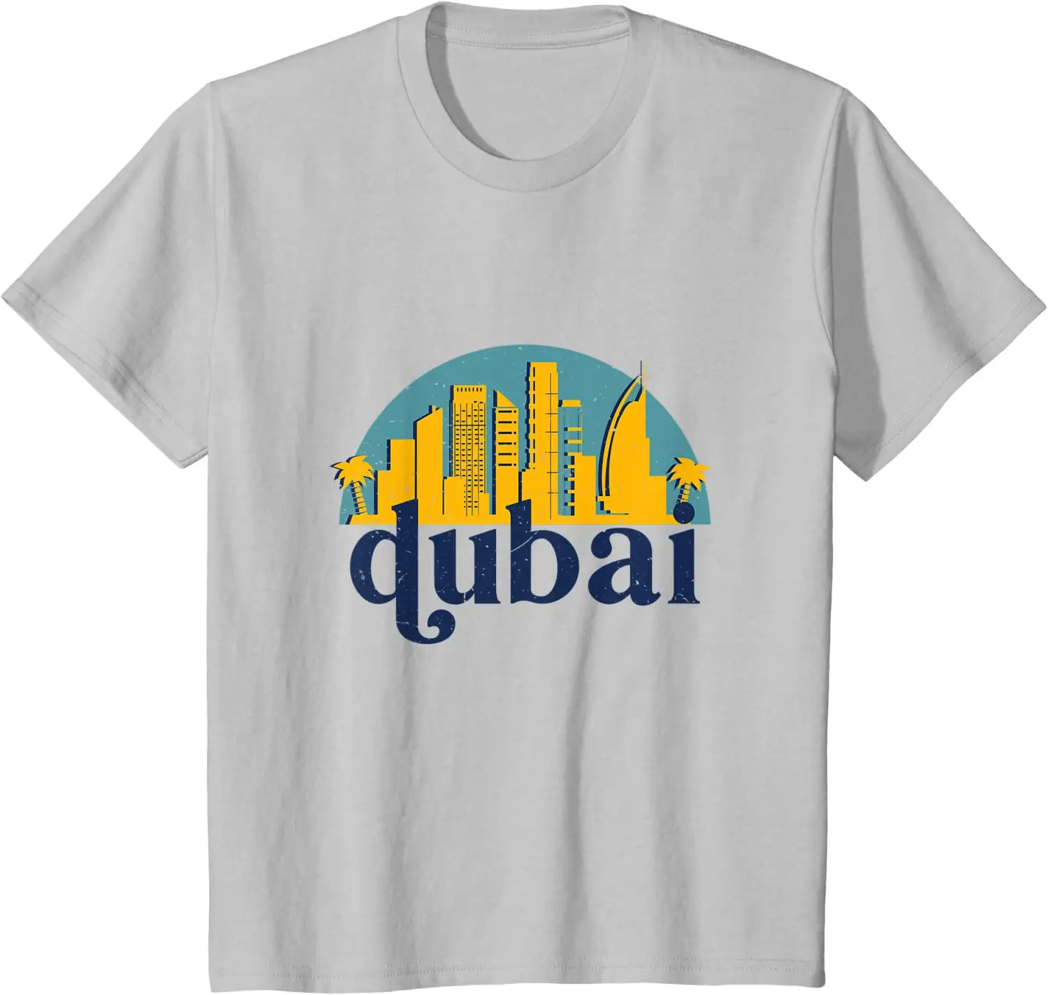 

Dubai UAE Vintage Emirates City Skyline Cityscape Art T Shirt. Short Sleeve 100% Cotton Casual T-shirts Loose Top Size S-3XL