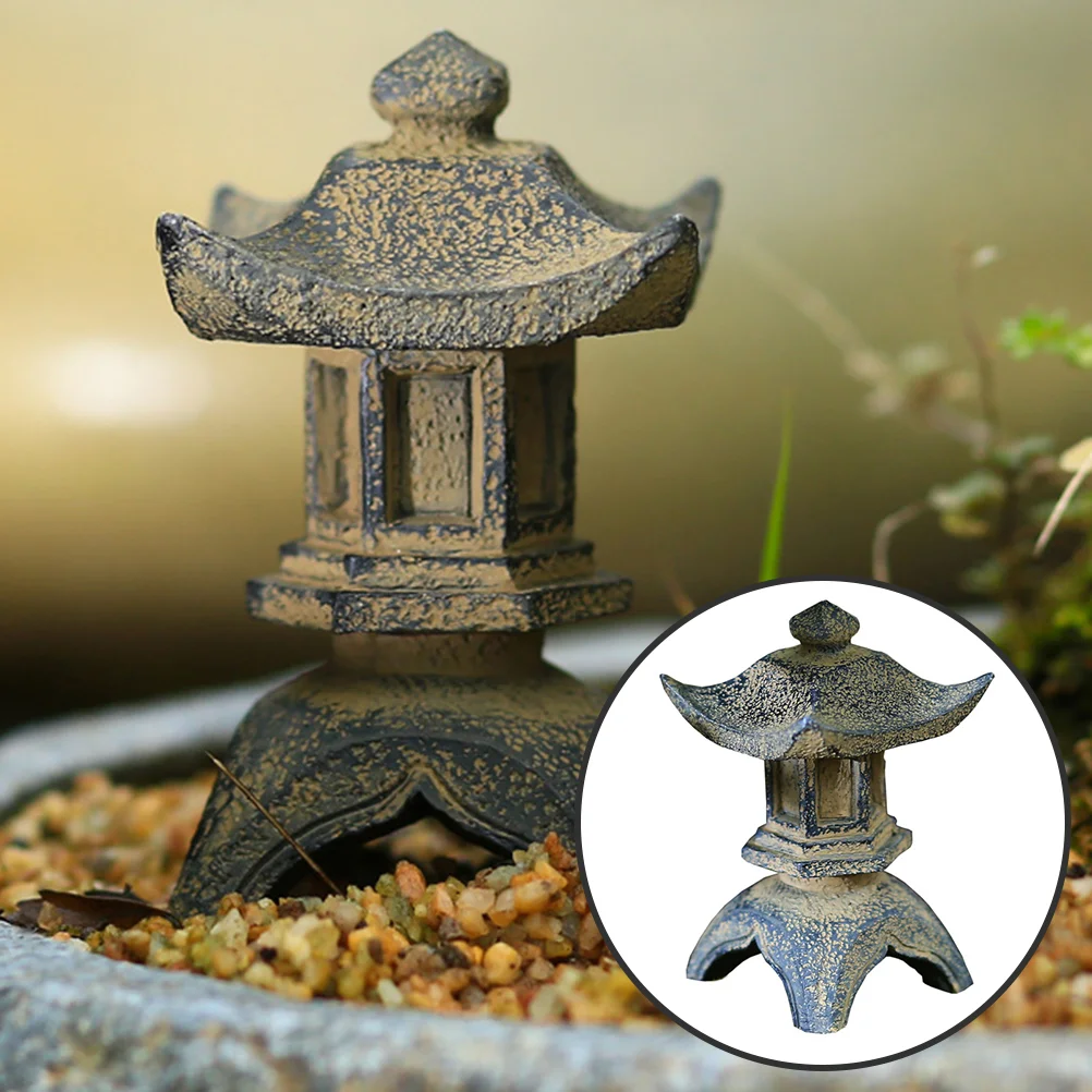 

Mini Pagoda Statue Miniature Japanese Style Pagoda Lantern Mini Fairy Zen Garden Decor Garden Patio Micro Landscape Yard