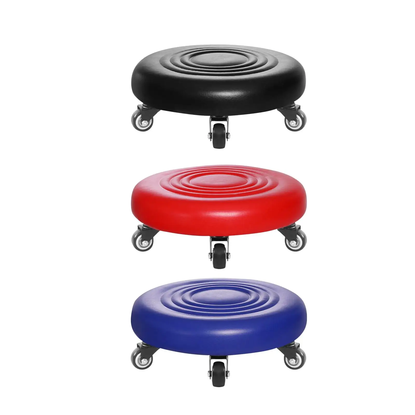 

Round Pulley Stool Low Rolling Stool Comfortable Stool Low Roller Seat Stool for Kitchen Home Garage Garden