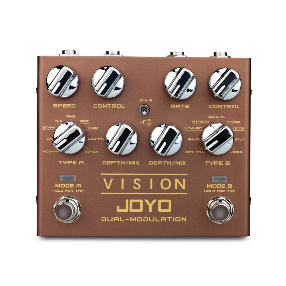 

JOYO R-09 VISION педаль для гитарных эффектов с несколькими эффектами, девяти эффектов, двухканальная педаль модуляции, сенсорный эффект Tempo Mini, истинное байпас