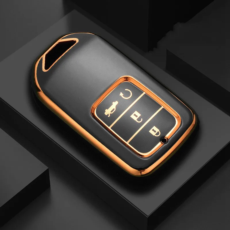 

TPU Car Remote Key Case Cover Shell For For Honda CRV CR-V Fit Civic Accord HR-V HRV City Odyssey XR-V Protector Holder Keyless