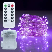 8mode battery powered waterproof fairy garland christmas decoration remote control fairy lights led string lights copper wire
