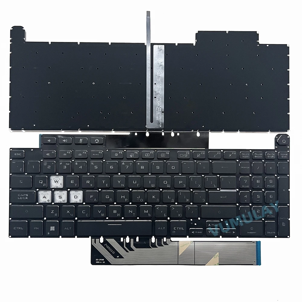 Русская RGB клавиатура с подсветкой для Asus TUF Gaming FX517 FX517ZC FX517ZM FX517ZR FX517ZE FA707RC FA707RE FA707RM