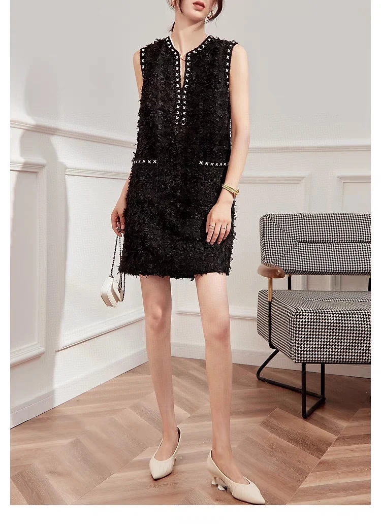 

Женское свободное платье-джемпер без рукавов, весна-лето 2023