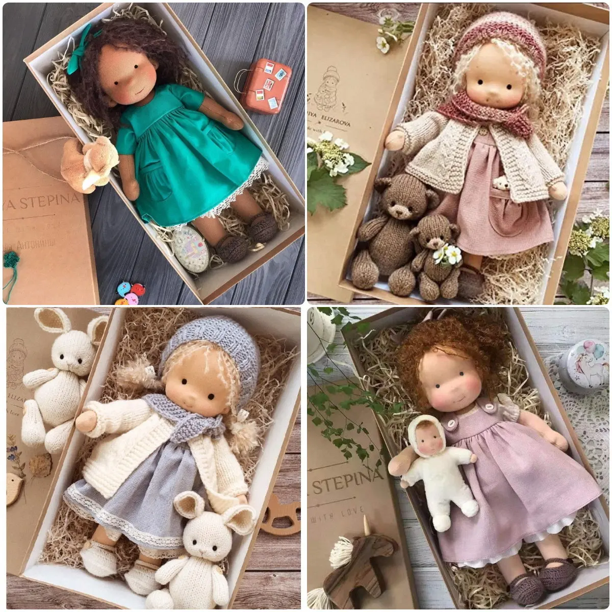 

A Mini Waldorf Doll Native Enamel Doll Artist Handmade Kawaii Children's Christmas Gift Toy Doll Handmade Soft Stuffed