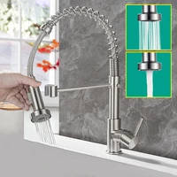 matte black kitchen faucet deck mounted mixer tap 360 degree rotation stream sprayer nozzle kitchen sink pull down hot cold taps