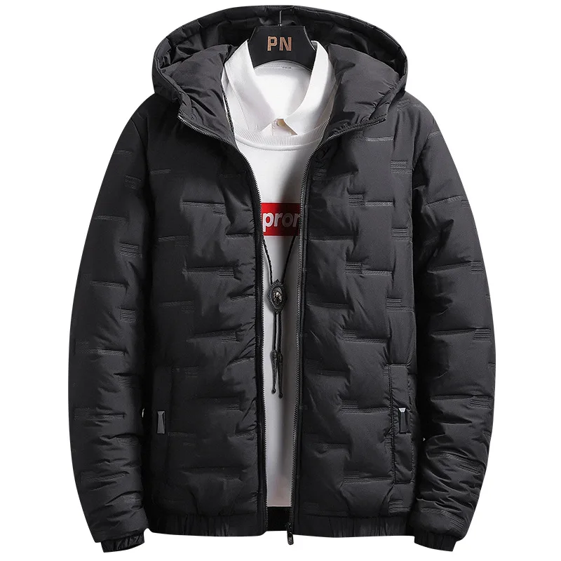 Men Winter 2022 New Thickened Tide Brand Cotton-padded Jacket Youth Winter Coat Hooded Down Cotton Jacket Men