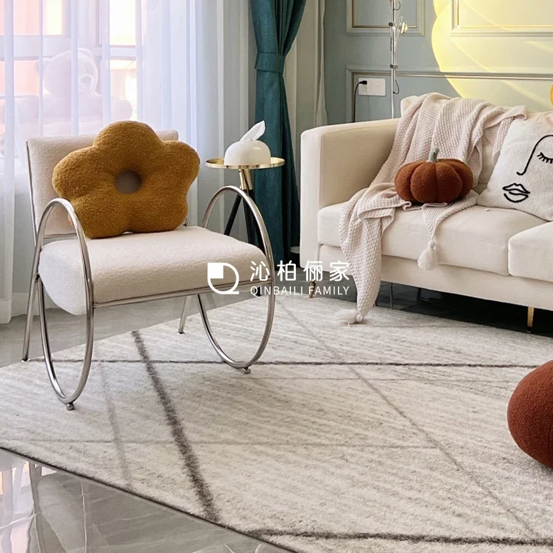 Скандинавский одиночный диван-кресло из нержавеющей стали роскошный светильник