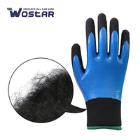 cold weather winter work gloves good grip nonslip waterproof nitrile gloves cold storage warehouse outdoor freezer gloves