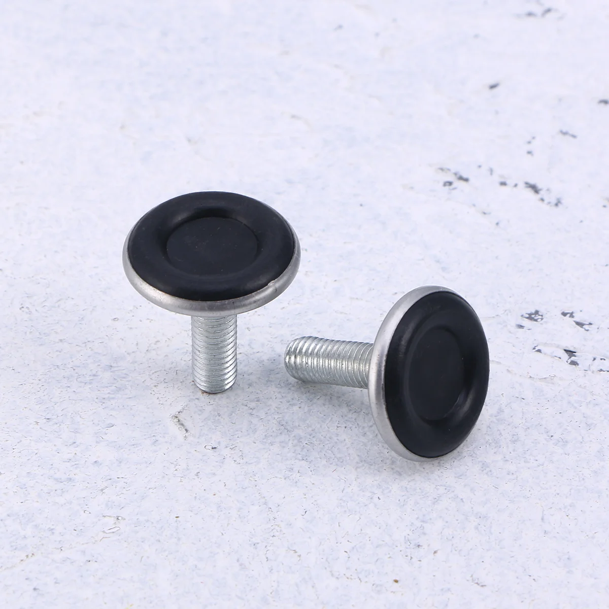 

12 PCS Heavy Duty Furniture Leveler Adjustable Tee Nuts Leg Levelers for Cabinet Table Furniture Use - M8x25mm (Black)