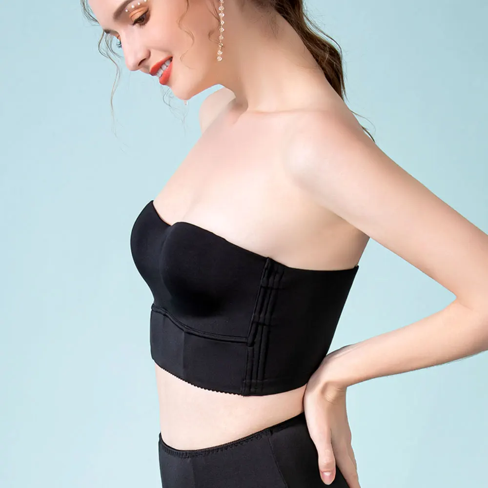 Strapless Bra Push Up Invisible Bras Tube Tops Seamless Bralette Wedding Brassiere Bandeau Women Underwear Wireless Lingerie