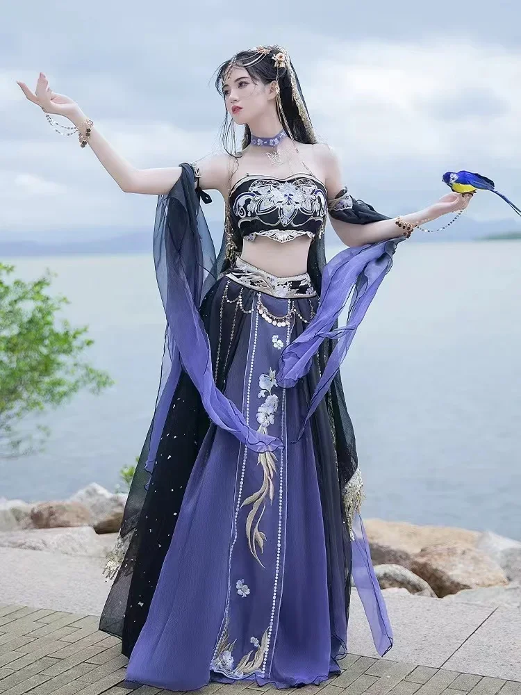 Экзотическое платье принцессы Феи летающего ханьфу женский костюм Дуньхуан в