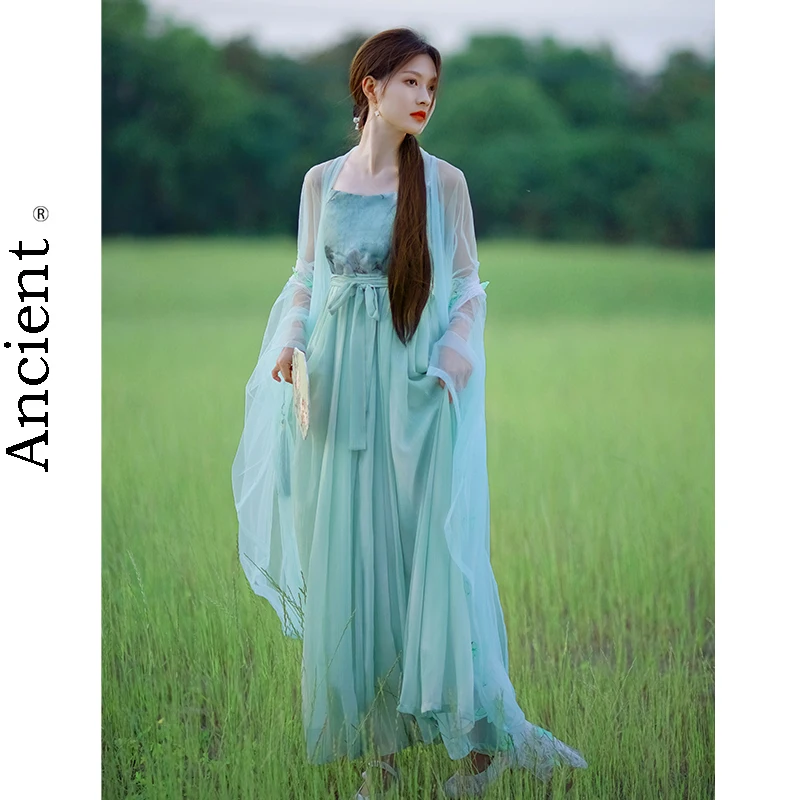 

New Model Cosplay Chinese Style Traditional Hanfu in Tang Dynasty Folk Dance Costumes Asian Dress Modified Fashion Hanbok Suit