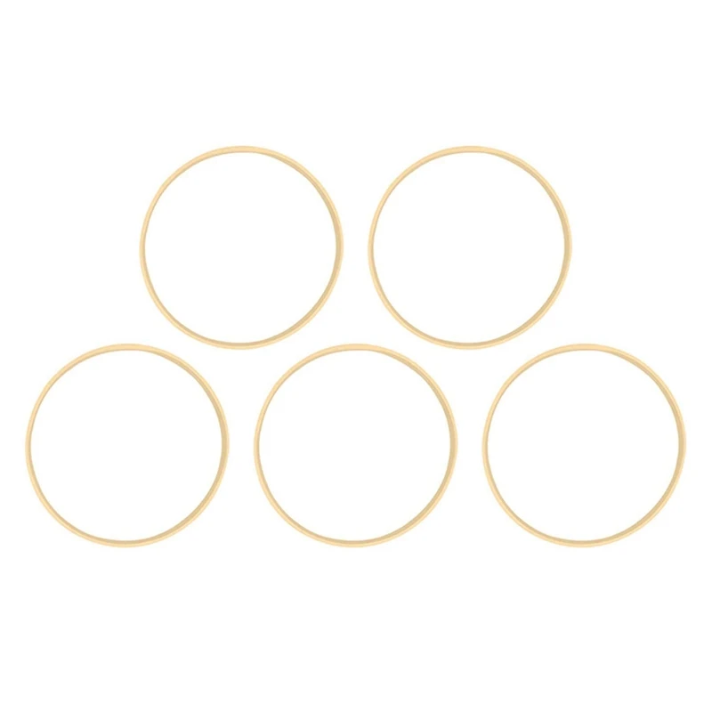 

5X Dream Bamboo Rings,Wooden Circle Round Catcher DIY Hoop 18Cm