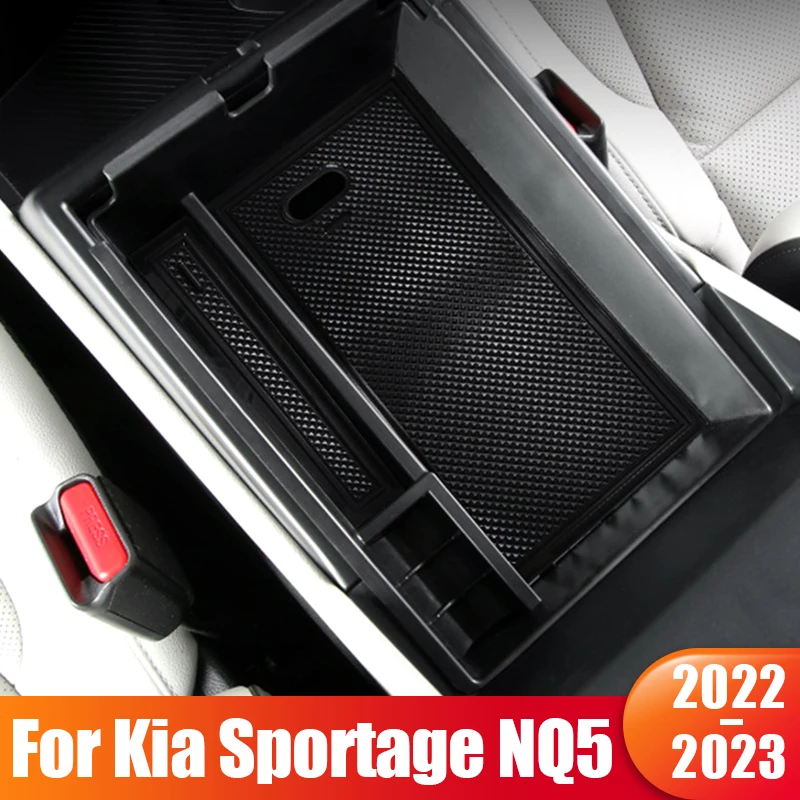 

Для Kia Sportage NQ5 2022 2023 Sportage Hybrid X GT Line HEV ящик для хранения в подлокотнике автомобиля центральная консоль перчатки лоток аксессуары
