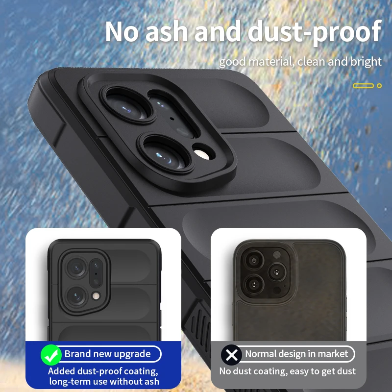 Shockproof Phone Case For Oppo Find X5 Pro Case Anti-Slip Silicone Full Cover For Oppo Find X5 Case For Oppo Find X5 Lite X5Pro