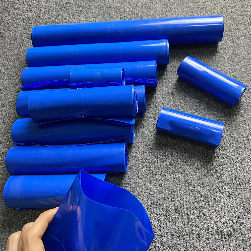 1-метровая Термоусадочная Трубка Из ПВХ Синяя Для Батарей 18650 Изоляция Кабеля