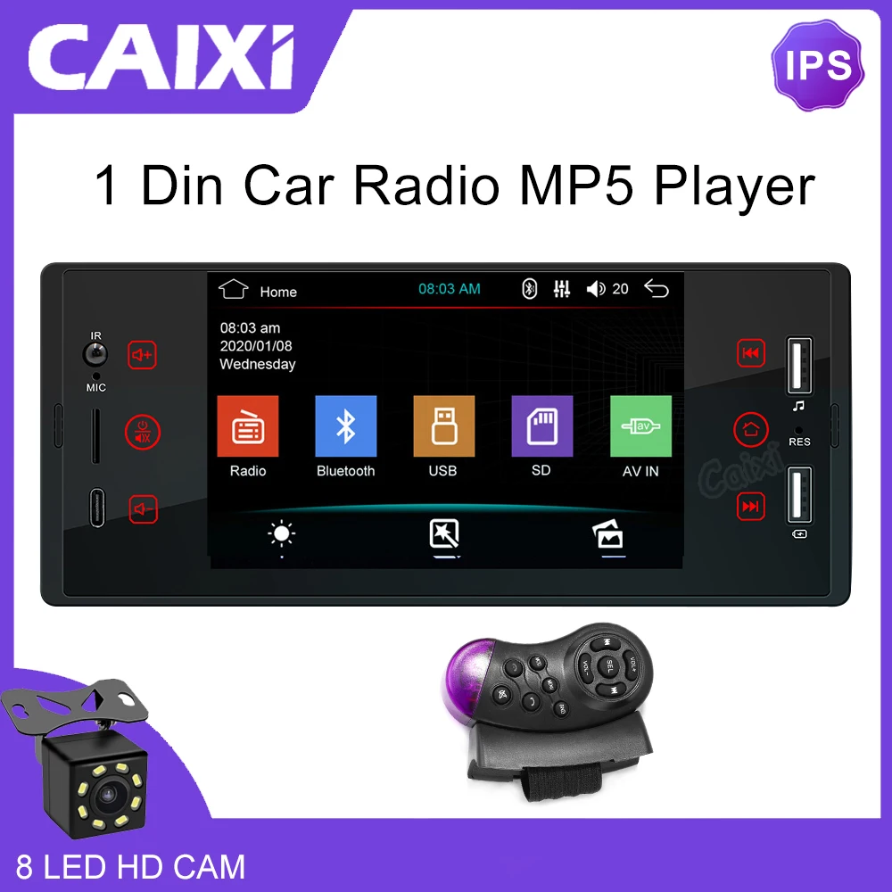 Магнитола CAIXI 1Din стерео MP5 Bluetooth Mirror Link автомобильный мультимедийный плеер на Android