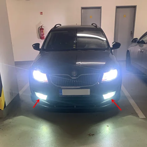 Для Skoda Octavia 3 MK3 A7 2013-2020 2 шт./лот Canbus без ошибок Белый светодиодный автомобильный передний противотуманный фонарь противотуманная фара
