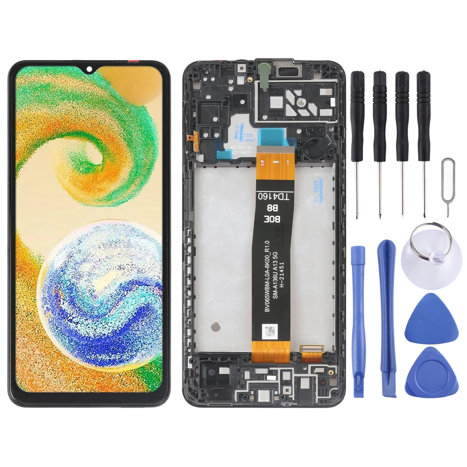 

Original LCD Screen For Samsung Galaxy A04s SM-A047 Digitizer Full Assembly with Frame