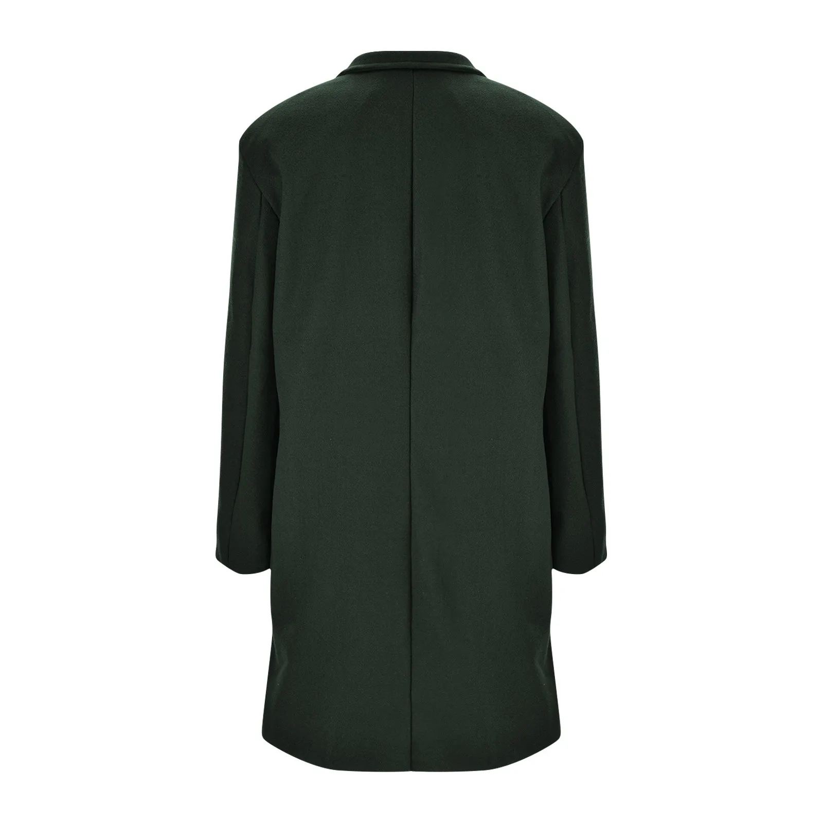 Женская элегантная шерстяная куртка средней длины осень-зима теплый однобортный