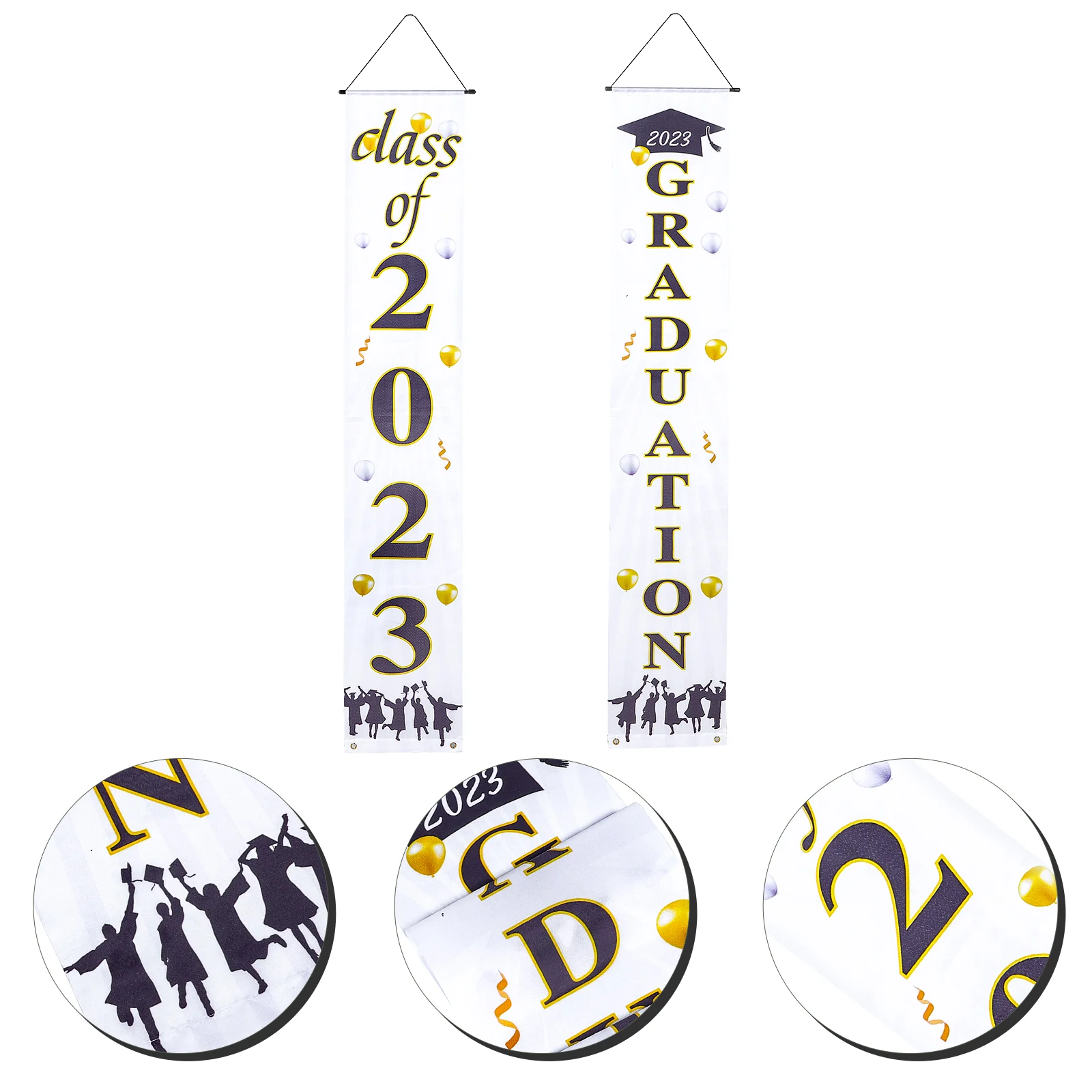 

Graduate Door Hanging Decoration Sign Front 2023 Graduation Backdrop Wreaths Party Porch Signs Banner