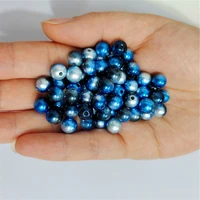 12colors 3mm 12mm mermaid symphony beads round rainbow color plastic straight hole plastic pearl for needlework jewelry making