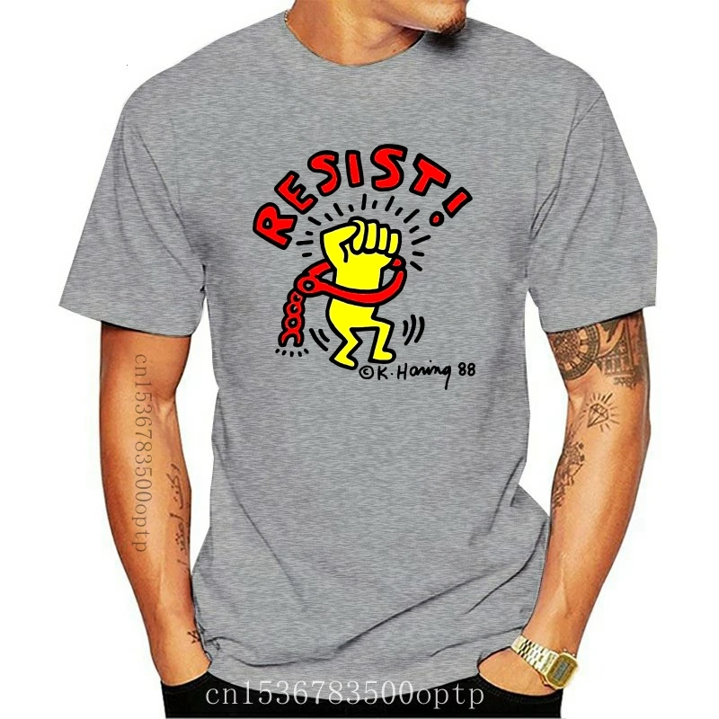 

New Vintage Haring Refuse And Resist Talking Head T Shirt S M L Xl 2Xl Brand Clothing Tee Shirt