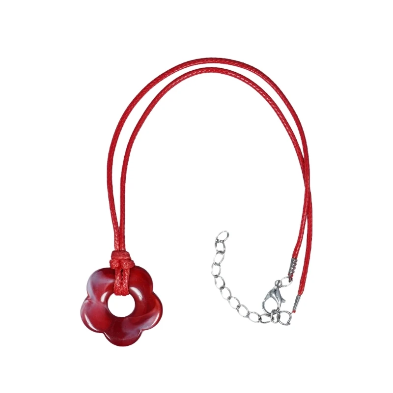 Нишевая цепочка на ключицу с полым цветком корейская студенческая регулируемая