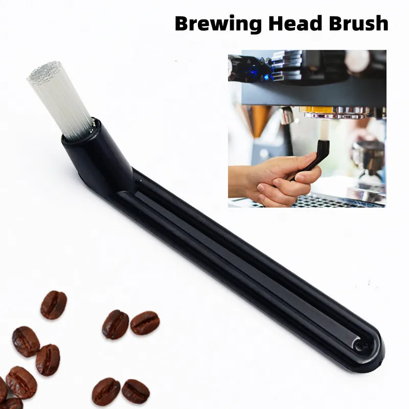 

12cm Cleaning Brush for Coffee Machine Brewing Head Short Handle Elbow Coffee Cleaning Brush for Coffee Machine Cleaning Brush