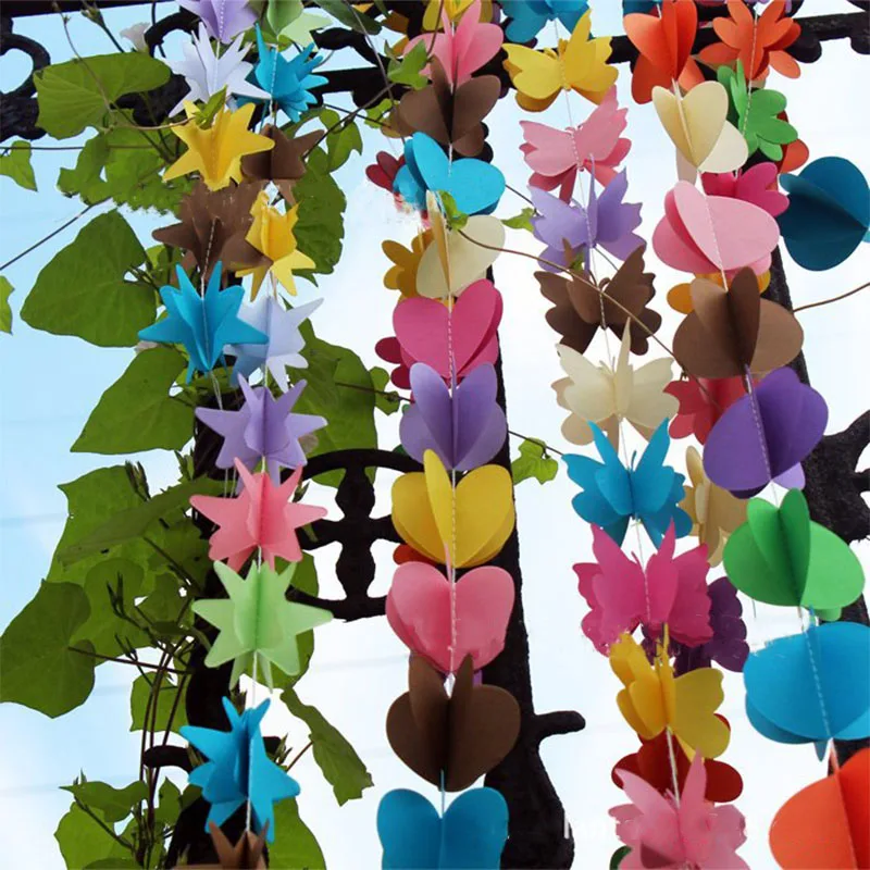 

Трехслойный трехмерный бумажный баннер, декор для детского сада, декор для свадьбы, вечеринки в честь Дня рождения, детский цветочный флажо...