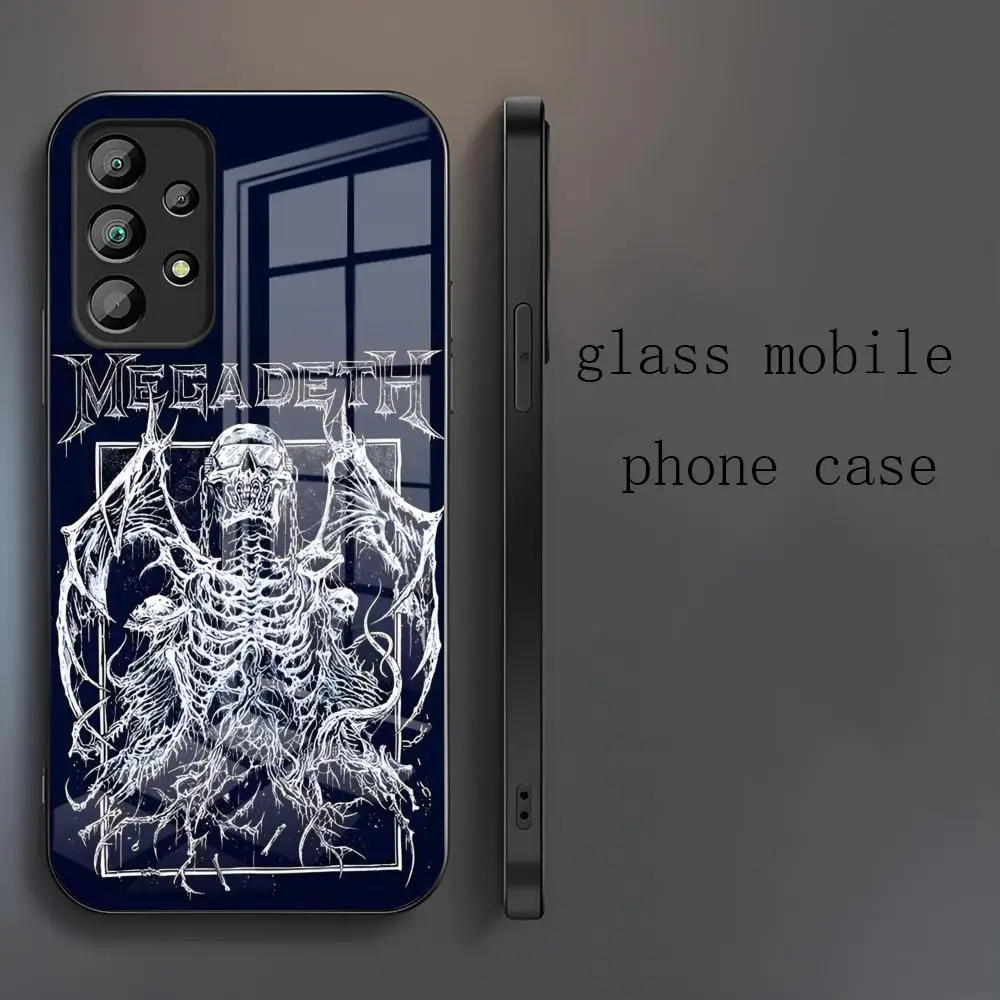 Чехол для телефона Megadeth Samsung S24 S23 S22 S21 S20 Plus Ultra Note20 стеклянный чехол -класс