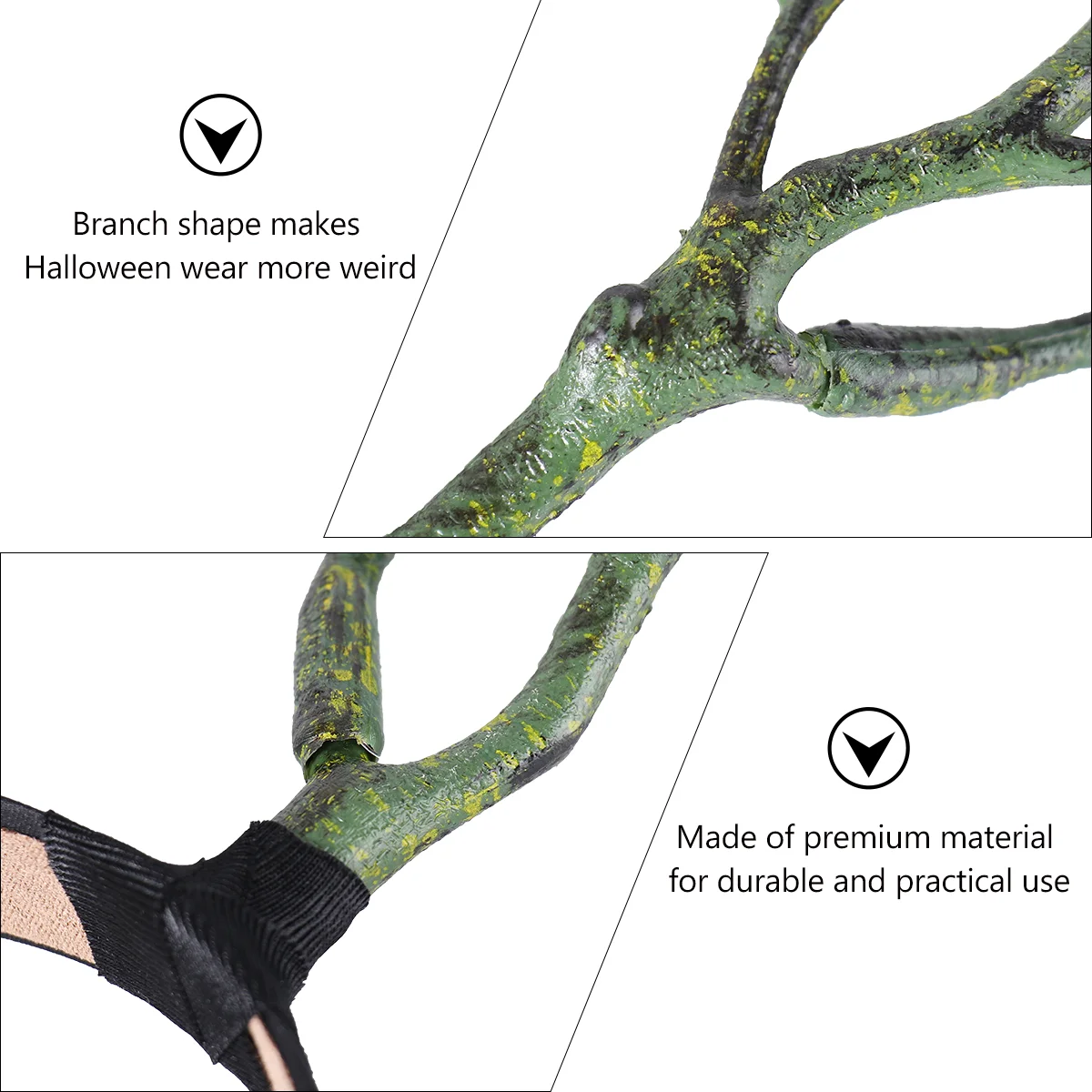 Тиара ведьмы аксессуар для головы на Хэллоуин обруч волос в форме рога повязка