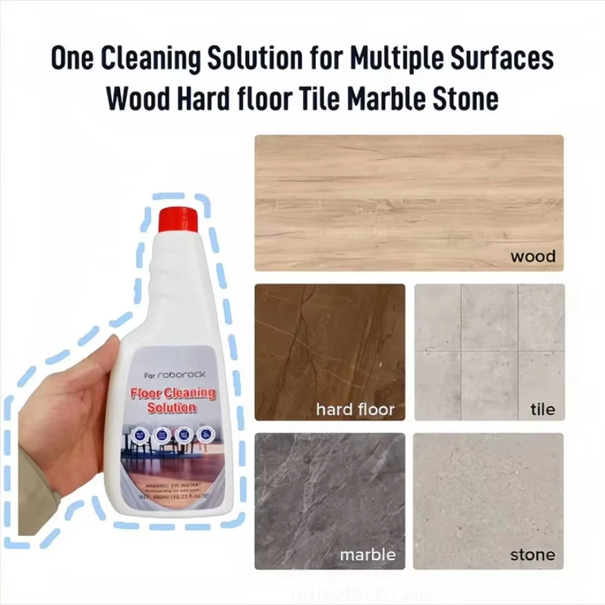 Жидкость OMO 480 мл для Roborock Qrevo Edge, Qrevo Slim, Qrevo Pro, детали для пылесоса для уборки полов, швабры для роботов, антибактериальные