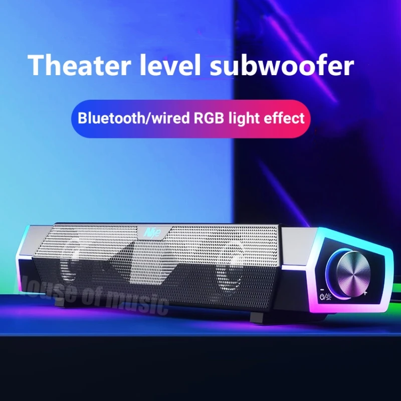 

Проводные Bluetooth компьютерные колонки, объемный звук 4D, настольный динамик, Hi-Fi стерео сабвуфер для ноутбуков, ПК, ТВ, динамик Aux