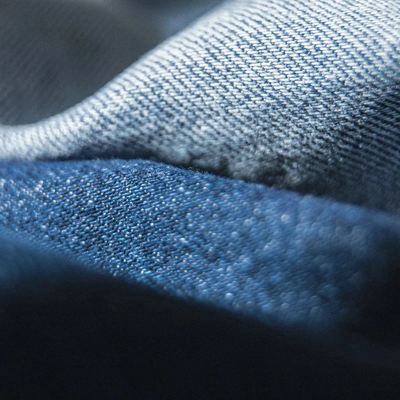 Мужские джинсы с эффектом потертости Maden свободные прямые в стиле ретро 12 8 унции