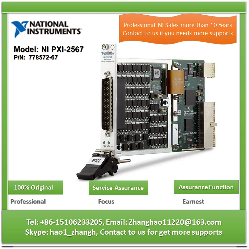 

NI PXI-2567 778572-67 64-Channel External Relay Driver