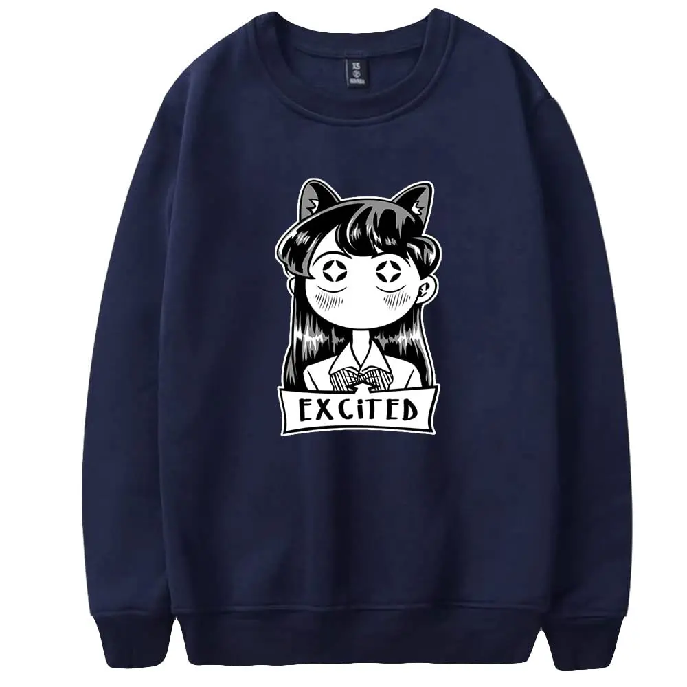 

Коллекция 2022 года, толстовка Komi CAN Communicate Merch, повседневные топы, Модный Аниме спортивный костюм с круглым вырезом, одежда