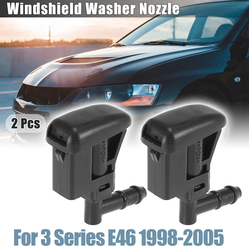 

1 Pair For -BMW 3 Series E46 1998-2005 Windshield Washer Sprayer Nozzle Jet Front Window New 61667056732
