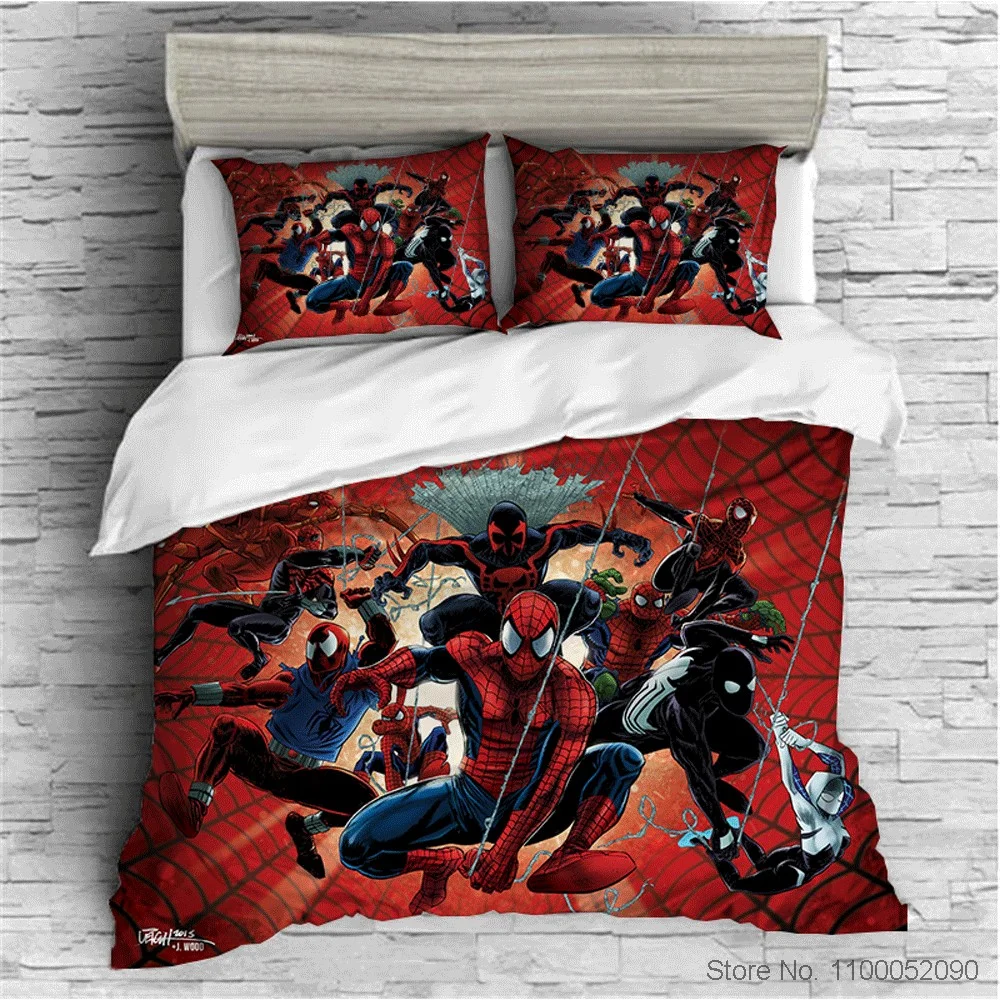 

Duvet Thicken Sense Superhero Cover Set Spider-Verse 3D Character Spider Pillowcases US AU GB Size Boys Adult Bedding