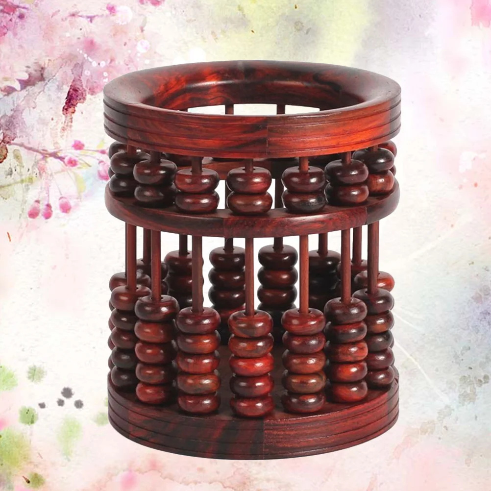 

1pc Pen Holder Office Business Wood Abacus Desktop Creative Stationery Organizer Desk Storage Box