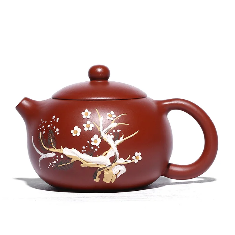 

Mud Painted Pine Messi Pot Zisha Teapot Yixing Handmade Pot Kung-fu Teaware Purple Clay Drinkware For Puer Green Black Chinese