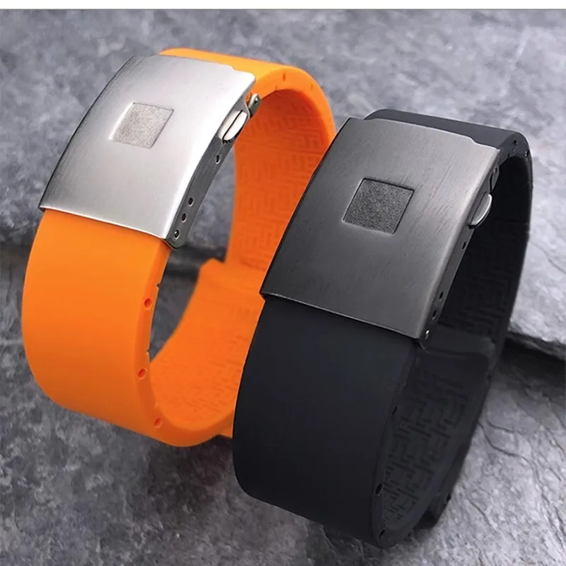 Фото Силиконовый ремешок 20 мм 21 мм для Tissot 1853 Tengzhi T-Touch, оригинальный резиновый ремешок для часов T013, T047T081T33, мужской водонепроницаемый ремешок для часов №3