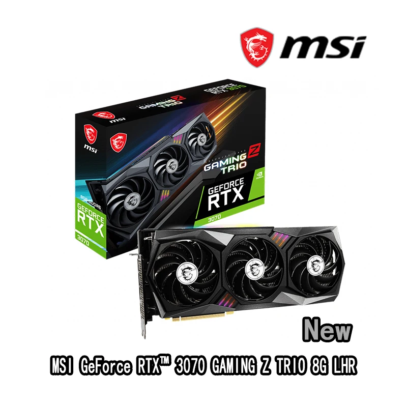 

Видеокарта MSI GeForce RTX 3070 VENTUS 2X 8G/ 3070 GAMING Z TRIO 8G 256 бит GDDR6 14 Гбит/с графическая карта GPU RTX3070 8 Гб LHR Новинка
