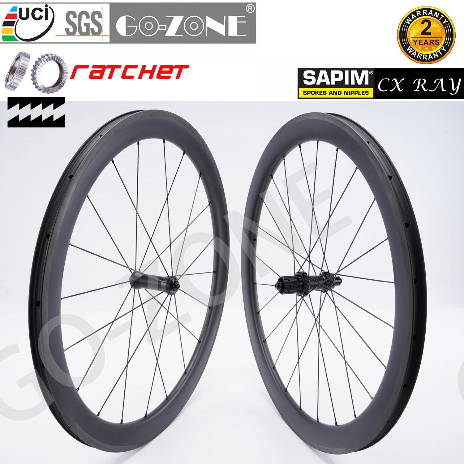 Карбоновые колеса 700c Sapim CX Ray Ratchet Gozone R275 ободный тормоз прямая тяга