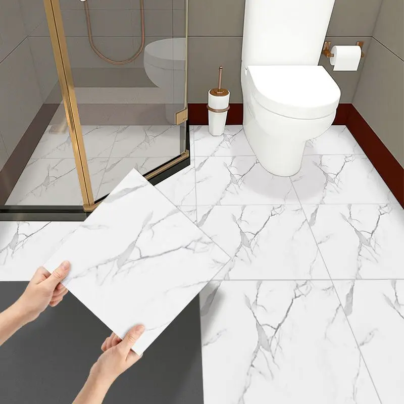 

1/5pcs Tile Floor Paste Nordic Style Thickened Film Bottom Repeated Self-adhesive Waterproof Living Room Bathroom Kitchen Decor
