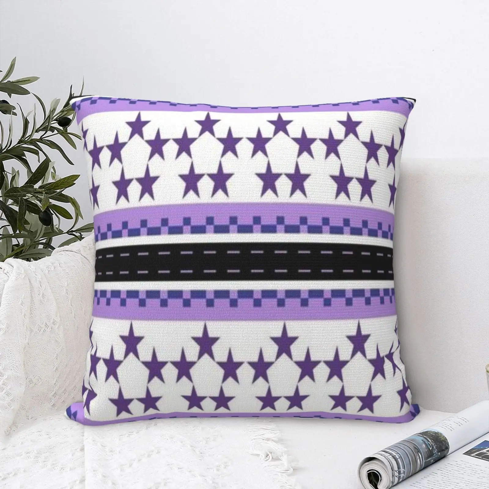 

Purple Pattern 3 Pillow Case Pillow Case Decorative Living Room For Sofa Body Pillow Throw Pillows Cushions Cover Vintage Sofa